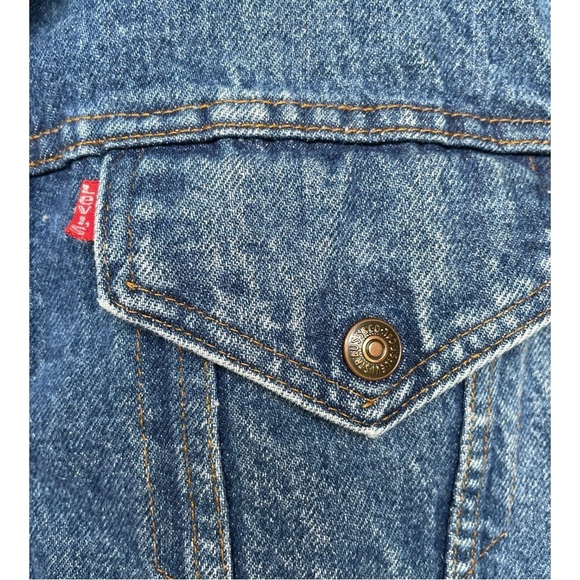 Vintage Levis Denim Jacket Mens Size 38R San Francisco Sherpa USA Trucker 70608 - Picture 5 of 9